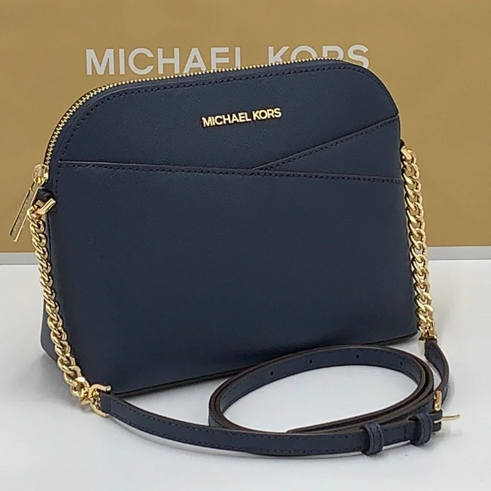 MICHAEL KORS JET SET TRAVEL DOME XCROSS XBODY NAVY COLOR